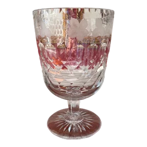 Thomas Webb Tiffany & Co. Crystal Large Centerpiece Goblet Footed Bowl 12" Tall