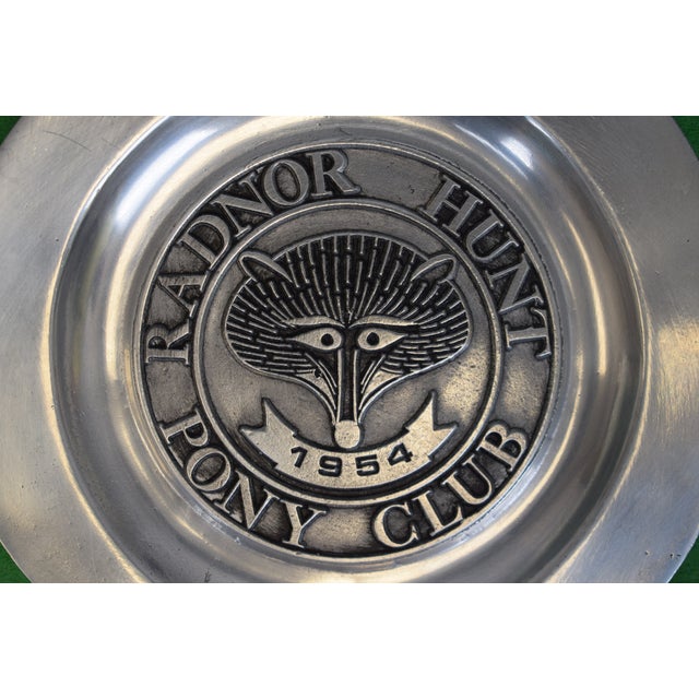 Radnor Hunt 1954 Pony Club Pewter Dish For Sale - Image 4 of 4