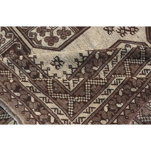 Vintage Turkomen Ersari Rug in Wool With All-Over Repeating Gul Design 8'5 X 11'9 For Sale - Image 12 of 13
