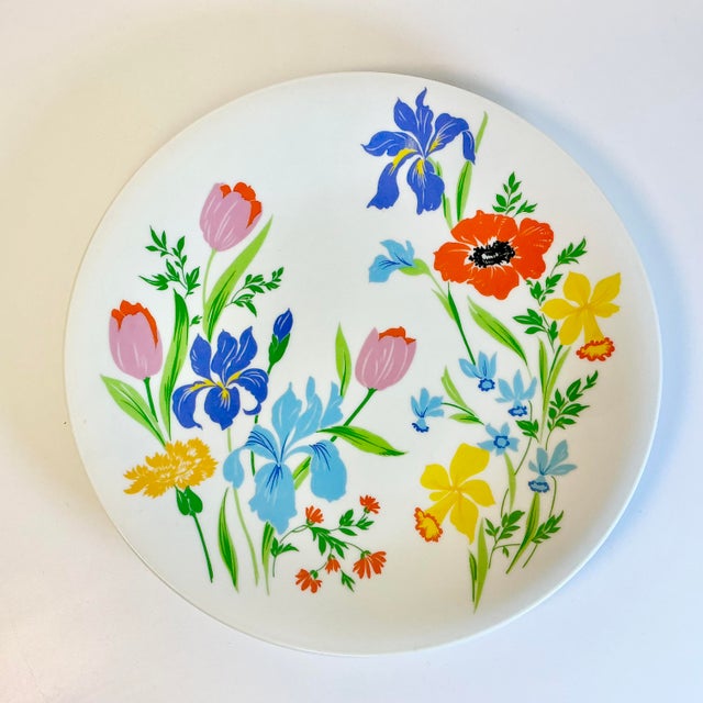 1970s Vintage Heinrich & Co German Boho Chic Hollywood Regency Flora Platter For Sale - Image 11 of 15