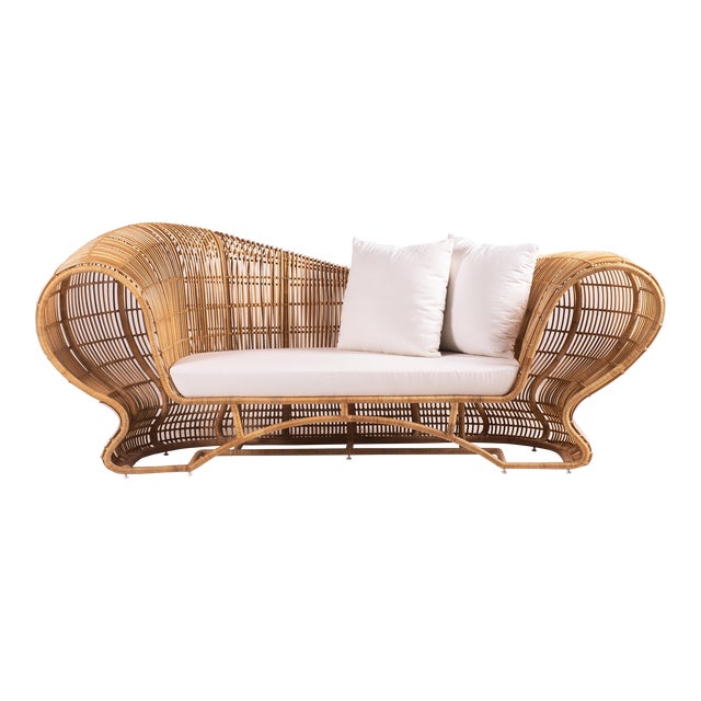 Ellise Indoor Rattan Sofa Chairish