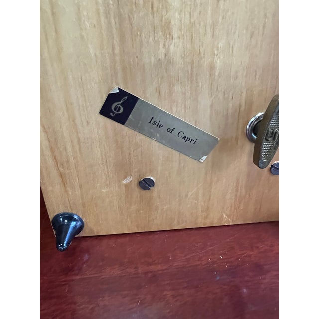 Mid-Century Modern 1970s Small Wooden Jewelry Box With Floral Details For Sale - Image 3 of 9