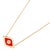 Early 21st Century Vivid Orange Enamel Evil Eye Pendant Gold & Diamond Necklace For Sale - Image 5 of 7