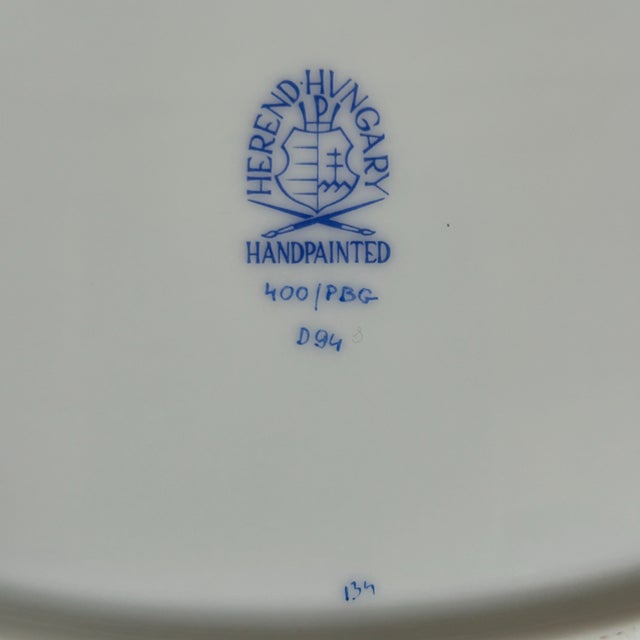 Herend Blue Garland Porcelain Ribbon Tray For Sale - Image 12 of 12