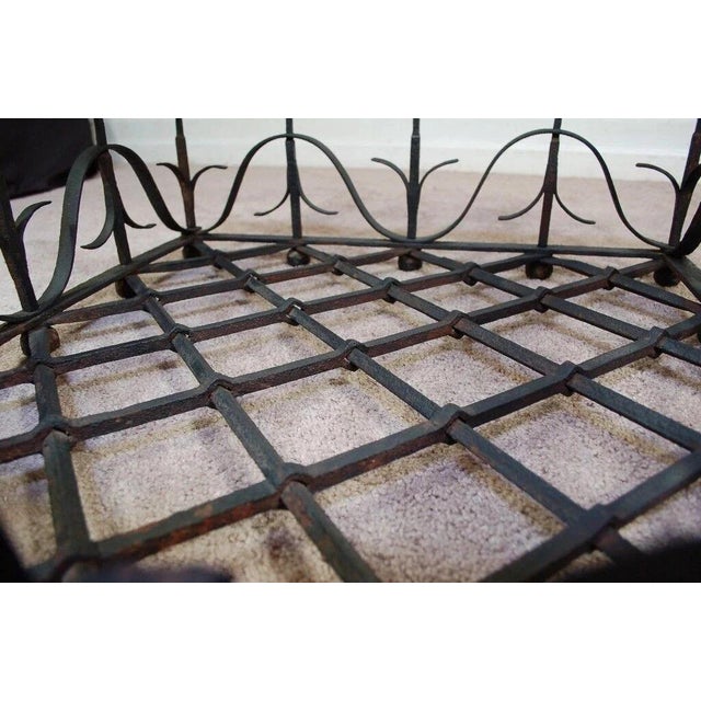 Mission Antique Mission Arts & Crafts Samuel Yellin Style Wrought Iron Coffee Table For Sale - Image 3 of 12
