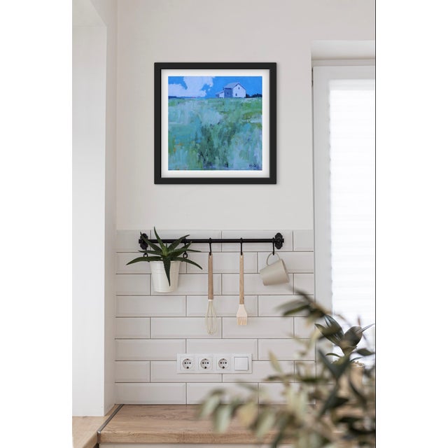 White Barn on the Horizon – Contemporary Landscape Oil For Sale - Image 10 of 10