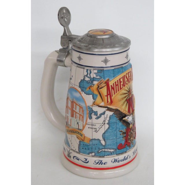 Anheuser Busch Beer Stein Collectors Club 1996 World's Largest Brewer 4825b For Sale In Miami - Image 6 of 15