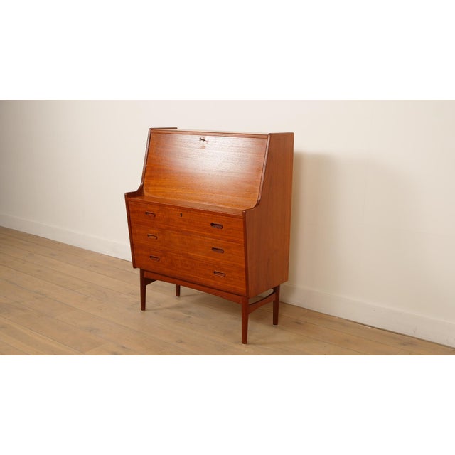 Vintage Teak Secretaire by Arne Wahl Iversen For Sale - Image 5 of 18