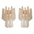 Set of two elegant and contemporary “conchiglie” wall sconces in gold 24k finishing. very bright and lively murano glass...