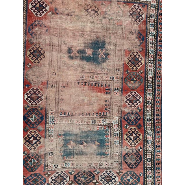 Vintage Distressed Kazak Rug For Sale - Image 3 of 18