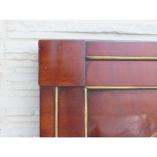Traditional French Empire Long Narrow Mahogany Mirror For Sale - Image 3 of 8