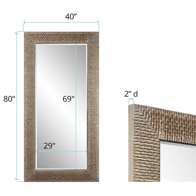 Bergman Rectangular Oversized Mirror For Sale - Image 10 of 11