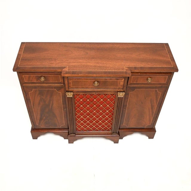 Vintage Georgian Style Grill Front Sideboard, 1930 For Sale - Image 3 of 11