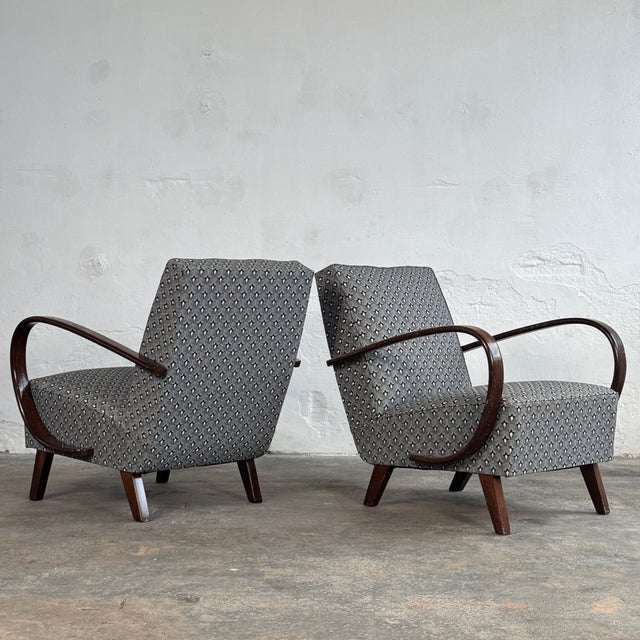 1930s Type C Armchairs by Jindřich Halabala for Up Závody, 1930s, Set of 2 For Sale - Image 5 of 8
