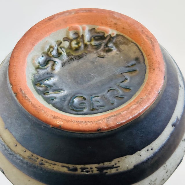 Mid Century Black West German Pottery Vase by Carstens For Sale - Image 10 of 10