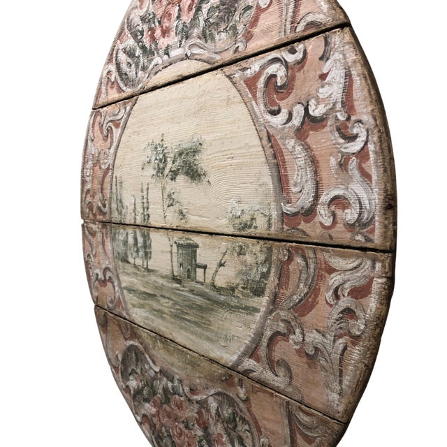 Baroque Circular Baroque Panel with Lagoon Scene, 1890s For Sale - Image 3 of 6