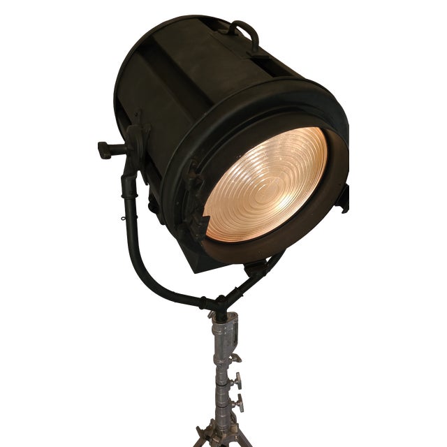 This is an original McAlister Hollywood Spotlight from the 1950's set on a multiple extending tripod, very little wear, in...