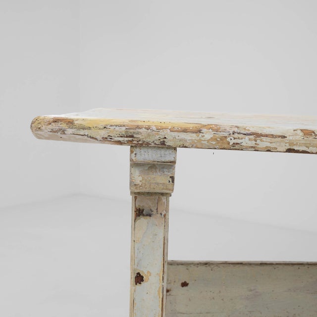 1900s Central European Wood White Patinated Table For Sale In Greensboro - Image 6 of 18