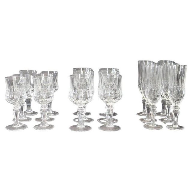 Crystal Glasses, 1970s, Set of 18 For Sale - Image 12 of 12