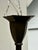 Vintage Brass Four Arm Gas Electric Chandelier For Sale - Image 10 of 11