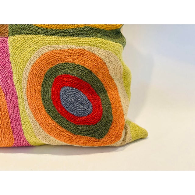 Late 20th Century Organic Cotton Abstract Kandinsky Throw Pillow Farbstudie Quadrate For Sale - Image 5 of 12