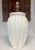 Really special off-white plaster lamp in a trompe l'oeil manner after John Dickinson mimicking draped textured fabric or...
