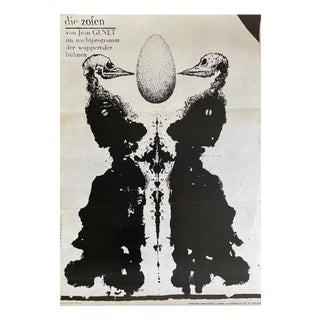 Die Zofen Original Theater Poster by Franciszek A. B. Bilberstein-Starowieyski, 1986 For Sale