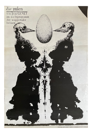 Die Zofen Original Theater Poster by Franciszek A. B. Bilberstein-Starowieyski, 1986