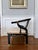 James Mont Late 20th Century Pair of James Mont Style Black Lacquer Horseshoe Chairs For Sale - Image 4 of 9