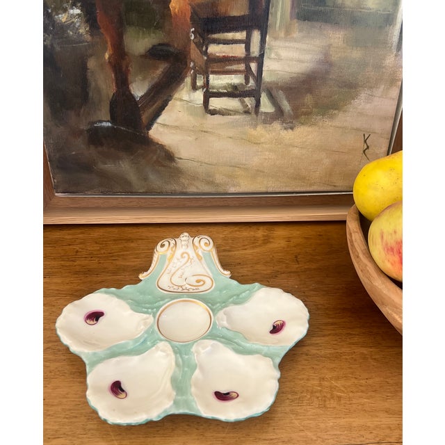 Ceramic Limoge Oyster Plate for Haviland Co. For Sale - Image 7 of 12