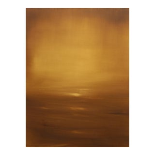 Golden Hour - Original Abstract Landscape Oil Painting on Canvas by Mark Acetelli For Sale
