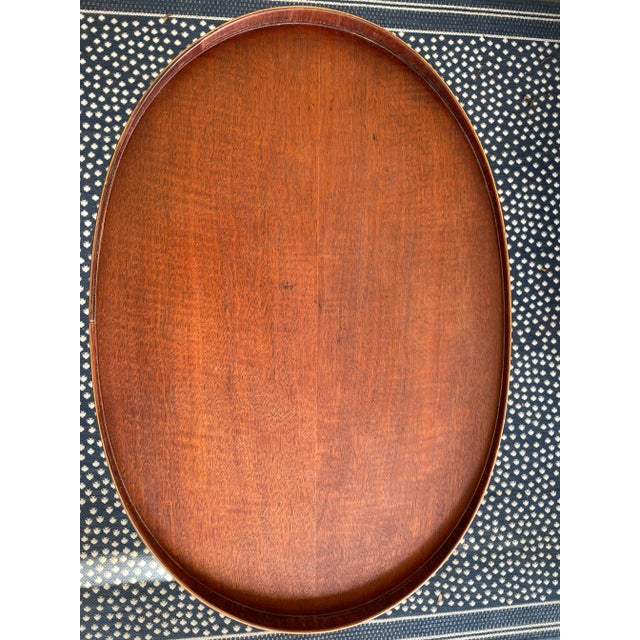 1940s Mersman Mid Century Mahogany Inlaid Wood Side Tables - Set of 2 For Sale - Image 10 of 12
