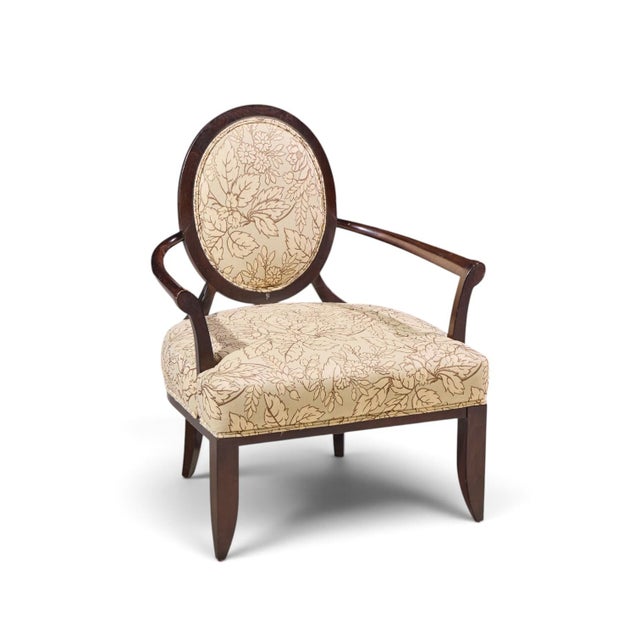 Barbara Barry for Baker Furniture Mahogany Oval X Back Lounge Chairs - Pair For Sale - Image 12 of 12