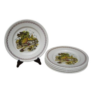 French Earthenware Plates from Lunéville and Keller, 1890s, Set of 6 For Sale