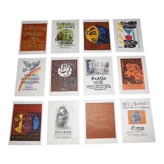 Vintage 1964 Mid Century Modern Picasso Lithographs - Set of 12 For Sale