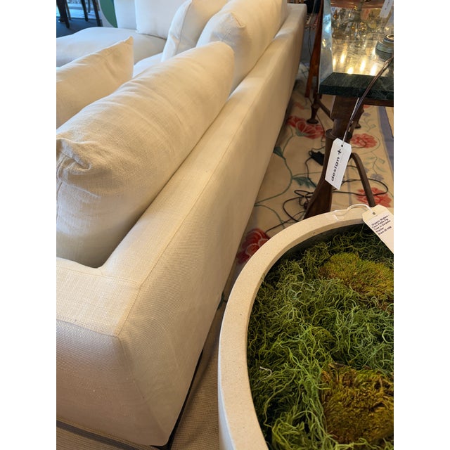 2010s Camerich Linen Sectional For Sale - Image 5 of 12