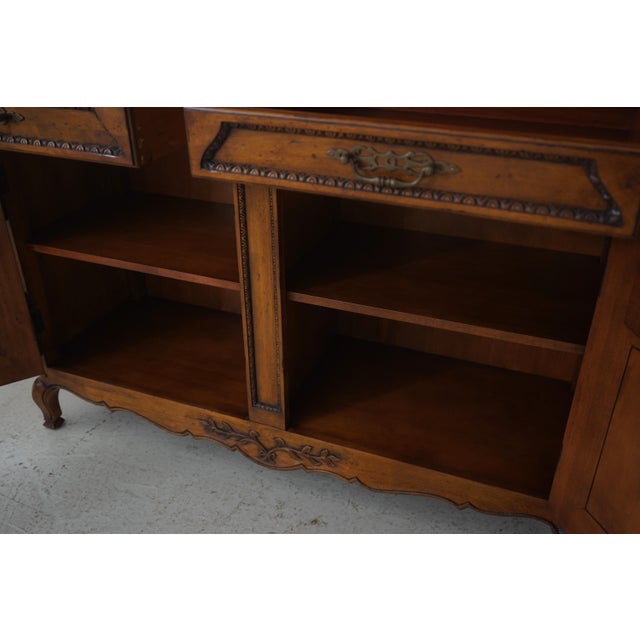 1980s Country French High Quality China Cabinet For Sale - Image 5 of 18