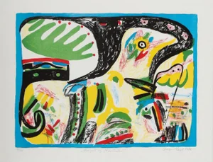 Jørgen Nash, Antlers and Beauty, Lithograph
