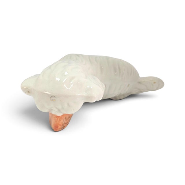 Mid-20th Century Staffordshire-Style King Charles Spaniel Mantel Dog 12" For Sale - Image 10 of 12