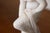 Alabaster French 19th Century Marble Sculpture of a Nymph after the Bath on Pedestal For Sale - Image 8 of 8