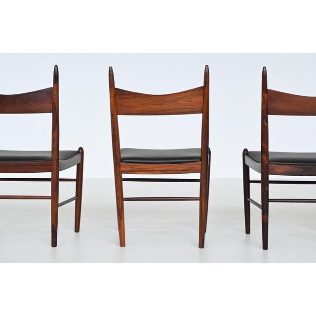 Rosewood Dining Chairs by H. Vestervig Eriksen for Tromborg, Denmark, 1960s, Set of 9 For Sale - Image 13 of 18