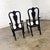 Mid-20th Century Chinoiserie & Georgian Style Pair of Host & Hostess Armchairs Black Lacquer Frames For Sale - Image 4 of 12