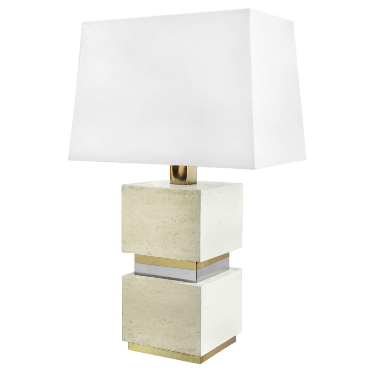 brass and chrome table lamps