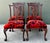 Vintage Hand Carved Chippendale Dining Chairs in 80s Yves St Laurent Printed Velvet - Set of 4 For Sale - Image 11 of 12