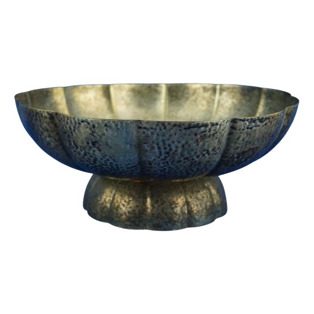 Vintage German Silver-Plated Brass Bonbon Holder, 1920s For Sale