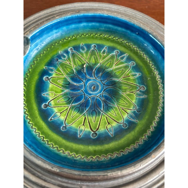 Vintage Bitossi Blue and Green Glazed Ashtray, Italy, 1960s For Sale In Miami - Image 6 of 6