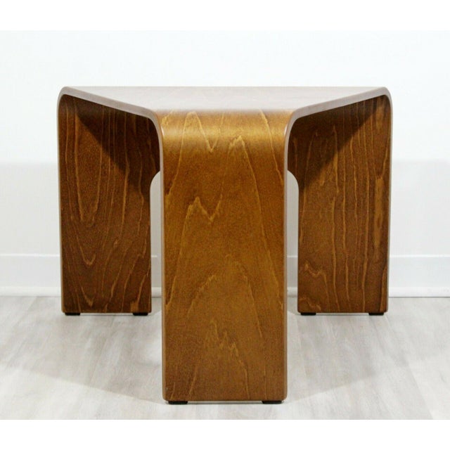 Mid Century Modern Danish Bentwood Corner Side End Table ...