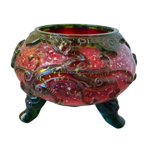 Glass 18th Century Qianlong-Style Peking Glass Censer For Sale - Image 7 of 15