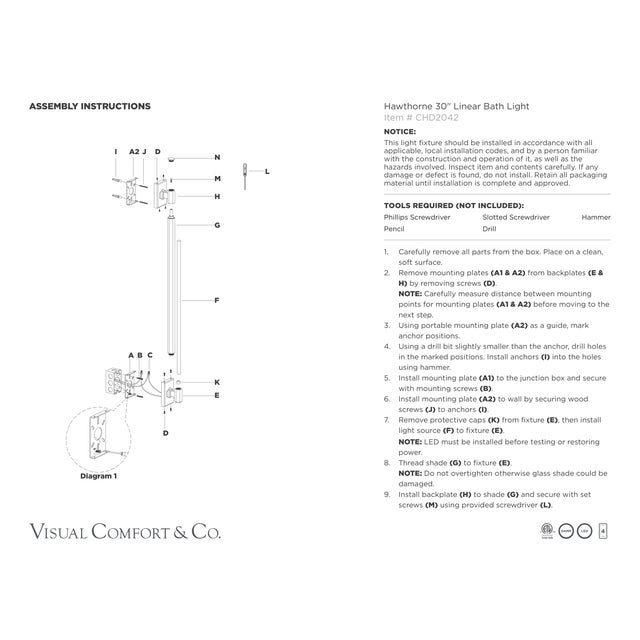 2020s Chapman & Myers for Visual Comfort Signature Hawthorne 30" Linear Bath Light in Antique-Burnished Brass with White Glass For Sale - Image 5 of 6