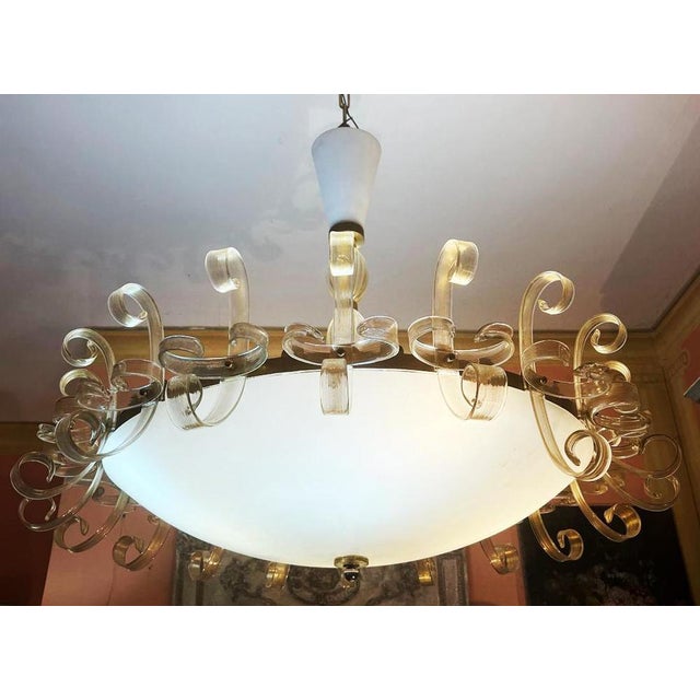 Murano Glass Chandelier, 1950s For Sale - Image 11 of 18